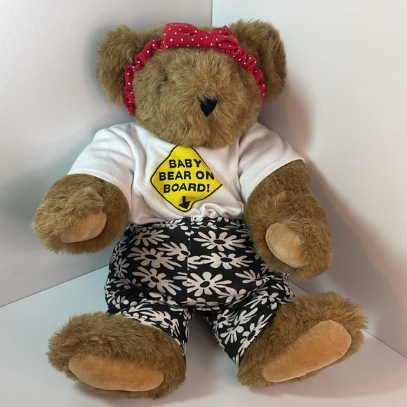 Rare Expectant Mama Bear ‘Baby Bear On Board’ Vermont Teddy Bear Company EUC - Picture 1 of 9